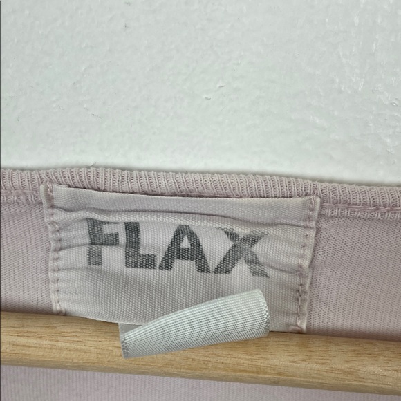 FLAX Short Sleeve Pullover Women's XL V-Neck Casual Fit Mauve Pink T Shirt Top - Picture 9 of 9